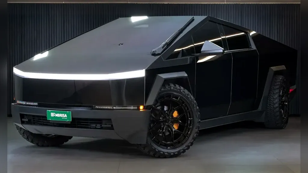 Foto de um tesla cybertruck
